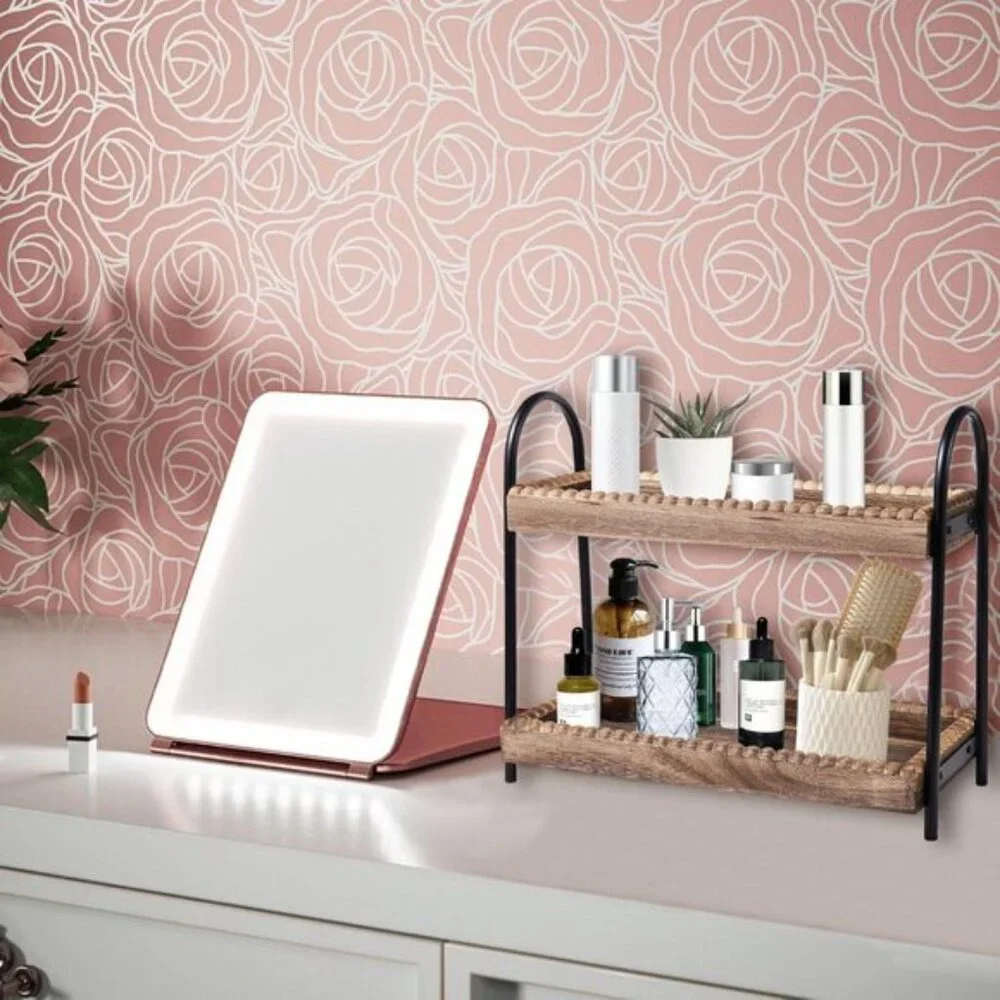New 2-Tier Bathroom Countertop Organizer, Vanity Storage Shelf for Skincare